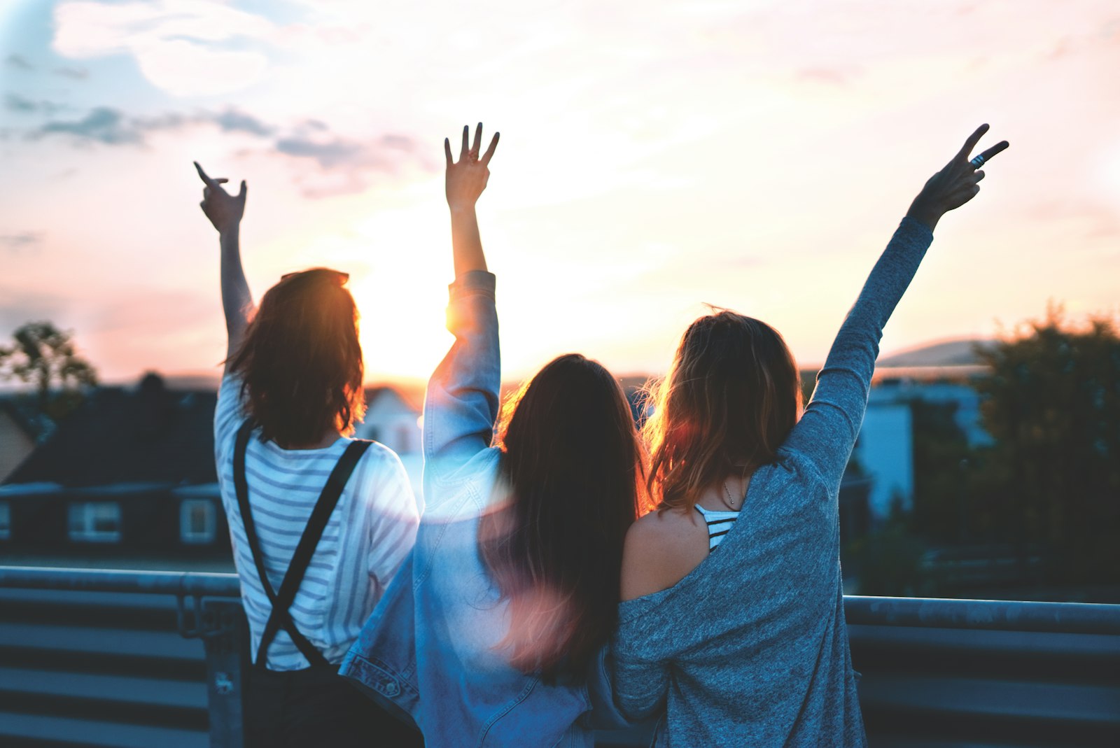 Group of friends having fun